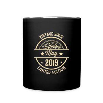 Anniversaire Vintage depuis mai 2019 - Mug uni - noir - Devant