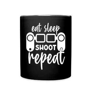 Photography Camera Lens EatSleepPhotography Camera - Tasse einfarbig - Schwarz - Vorne