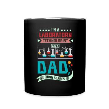 Laboratory technologist and a dad - Full Colour Mug - black - Front