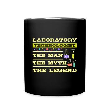 Laboratory technologist the man myth legend - Tasse einfarbig - Schwarz - Vorne