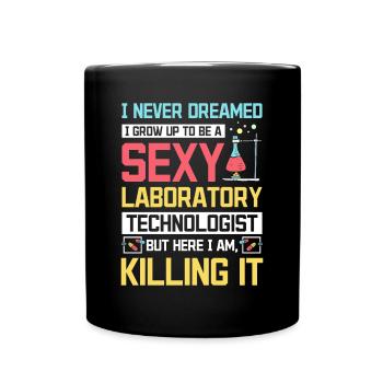 Sexy laboratory technologist - Full Colour Mug - black - Front