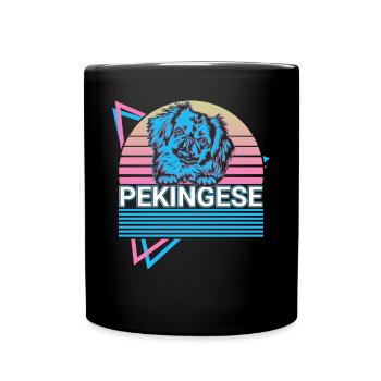 Rétro pékinois - Mug uni - noir - Devant