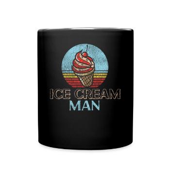 Ice Cream Boy Cone Sundae Retro - Tasse einfarbig - Schwarz - Vorne