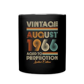 Vintage Aged To Perfection August 1966 - Tasse einfarbig - Schwarz - Vorne