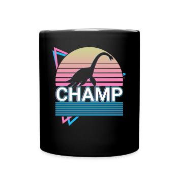 Champ Kryptide Kryptozoologie Retro - Tasse einfarbig - Schwarz - Vorne