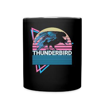 Thunderbird Cryptid Cryptozoology Retro - Full Colour Mug - black - Front