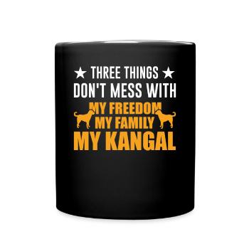 Kangal Freedom Famille Chien de berger anatolien - Mug uni - noir - Devant