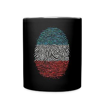 Serbe Serbie Serbe Empreinte digitale Drapeau d’empreintes digitales serbe - Mug uni - noir - Devant
