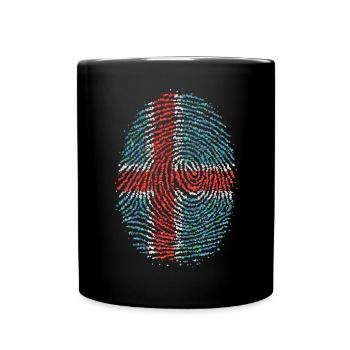 Islande Empreinte digitale islandaise - Mug uni - noir - Devant