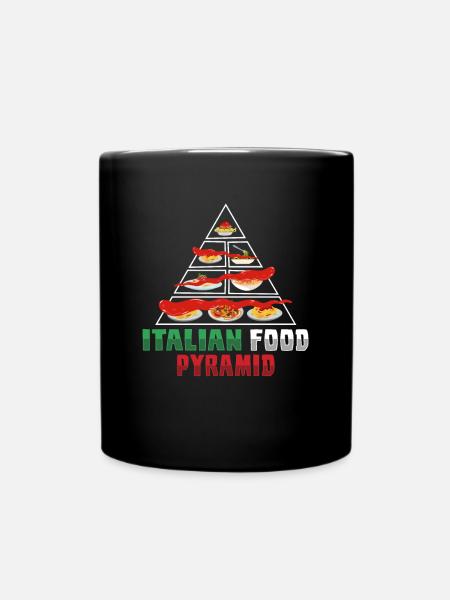 Italienisches Essen - Tasse einfarbig - Schwarz