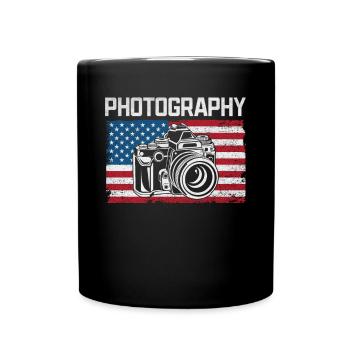 Photography US Flag Photography Lovers - Mug uni - noir - Devant