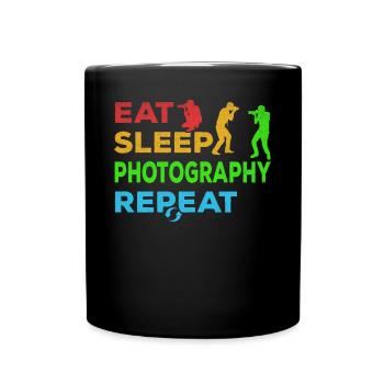 Photographe Eat Sleep Photography - Photo de l’appareil photo - Mug uni - noir - Devant