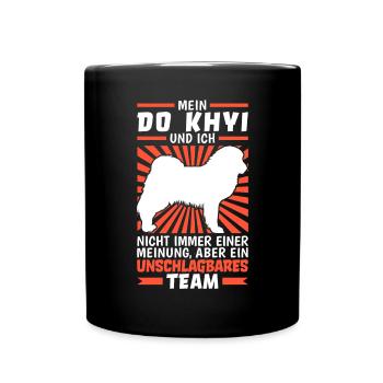 Do Khyi und ich sind unschlagbar Tibetmastiff - Tasse einfarbig - Schwarz - Vorne