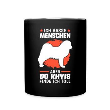 Do Khyi finde ich toll Tibetdogge - Tasse einfarbig - Schwarz - Vorne