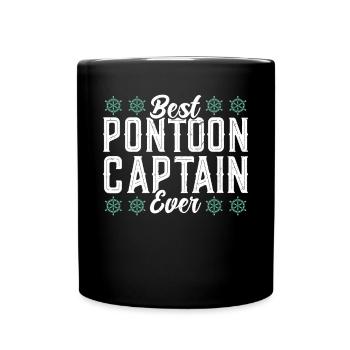 Best Pontoon Captain Of All Time - Pontoon Boat - Full Colour Mug - black - Front