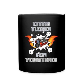 Kenner bleiben beim Verbrenner Auto Verbot Shirt - Tasse einfarbig - Schwarz - Vorne