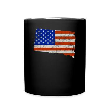 South Dakota Home Usa flag gift - Full Colour Mug - black - Front