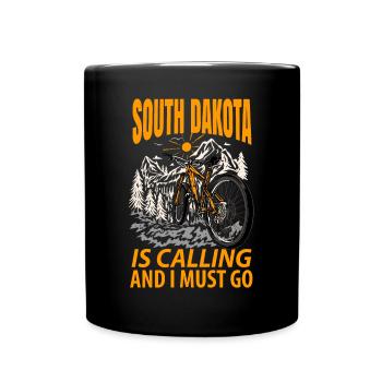 South Dakota Adventure Gift - Full Colour Mug - black - Front