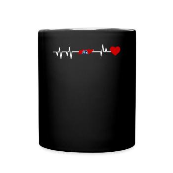 Tennessee heartbeat gift - Full Colour Mug - black - Front