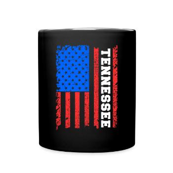 Tennessee Usa flags gift - Full Colour Mug - black - Front