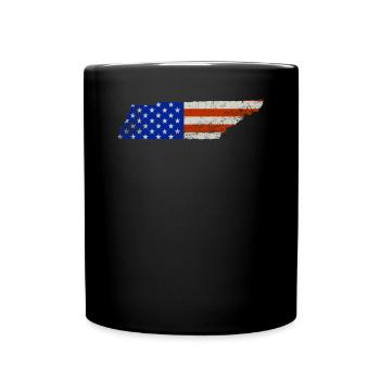 Tennessee Home Usa flags gift - Full Colour Mug - black - Front