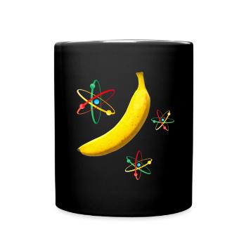 Banana Fruit Atom Chemistry Element Science - Full Colour Mug - black - Front