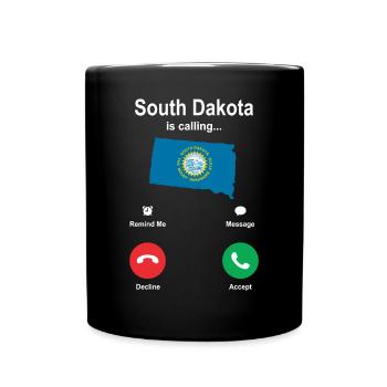 Visit to South Dakota Gift - Full Colour Mug - black - Front