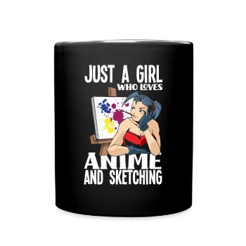 Funny Anime Gift - Full Colour Mug - black - Front