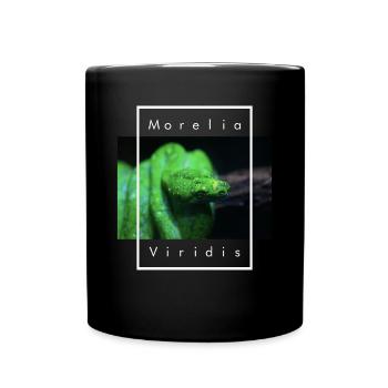 Morelia Viridis Snake Keeper Green Tree Python - Full Colour Mug - black - Front