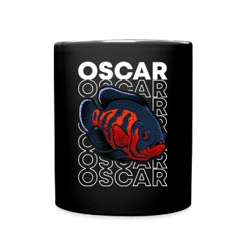 Oscar Fish 80's Style Monster Fischhüter - Tasse einfarbig - Schwarz - Vorne