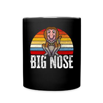 Große Nase Proboscis Affe Ape Wildlife Zookeeper - Tasse einfarbig - Schwarz - Vorne