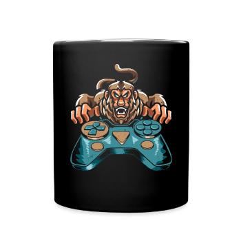 Gamer Proboscis Affe Ape Wildlife Zookeeper - Tasse einfarbig - Schwarz - Vorne