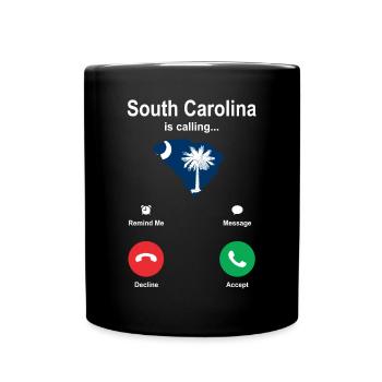 Besuch In South Carolina Geschenk - Tasse einfarbig - Schwarz - Vorne