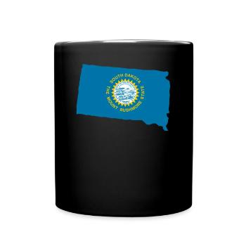 South Dakota Travel Gift - Full Colour Mug - black - Front