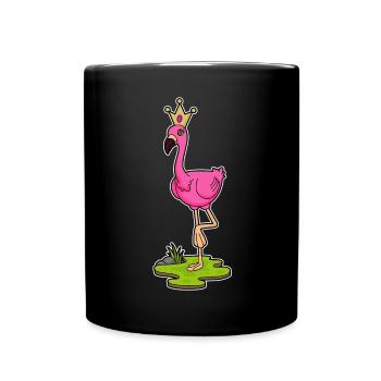 Couronne de flamant rose - Mug uni - noir - Devant