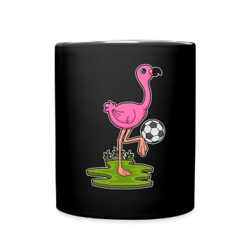 Joueurs de football Flamingo Football - Mug uni - noir - Devant