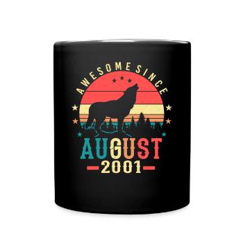 Année de naissance 2001 en août - Mug uni - noir - Devant