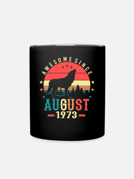 August 1973 Geschenkidee - Tasse einfarbig - Schwarz