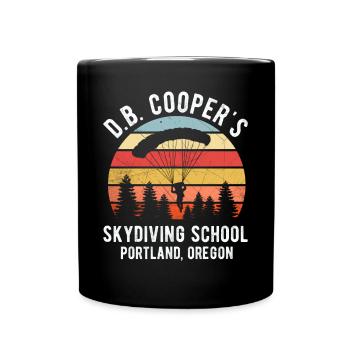 DB Coopers Skydiving School Portland Oregon - Full Colour Mug - black - Front