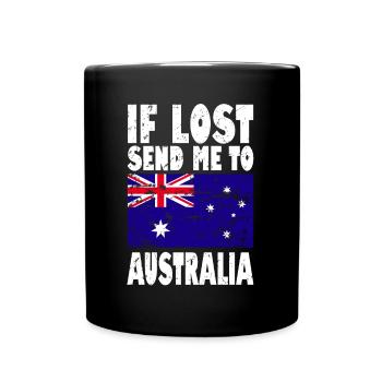 Drapeau de l’Australie - Mug uni - noir - Devant