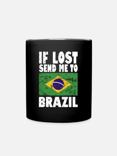 Drapeau du Brésil - Mug uni - noir