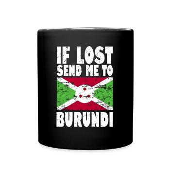 Burundi Flagge Spruch - Tasse einfarbig - Schwarz - Vorne