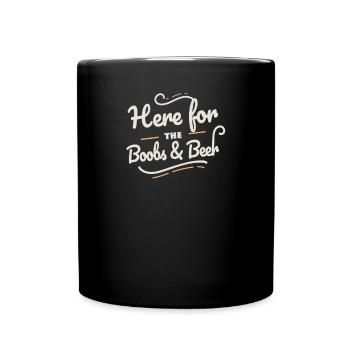 Here for the Beer Feed Festival Bavaria for the breasts - Full Colour Mug - black - Front