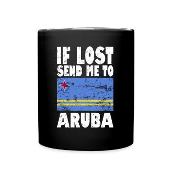 Aruba Flag Saying - Full Colour Mug - black - Front