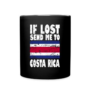Costa Rica Flag Saying - Full Colour Mug - black - Front