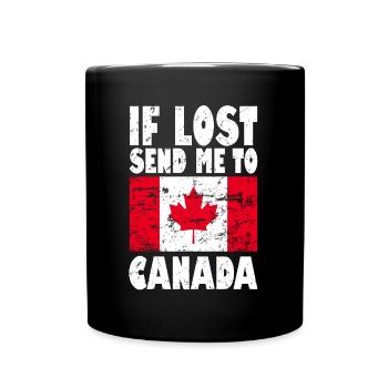 Drapeau du Canada - Mug uni - noir - Devant