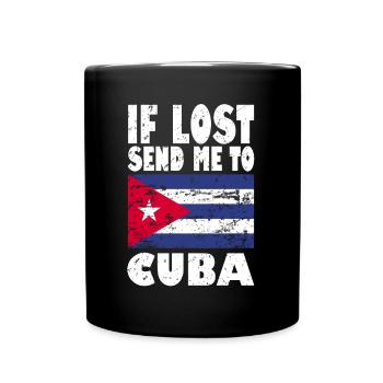 Drapeau de Cuba - Mug uni - noir - Devant