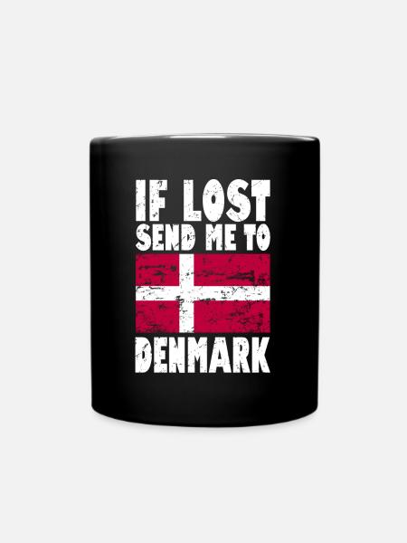 Dänemark Flagge Spruch - Tasse einfarbig - Schwarz