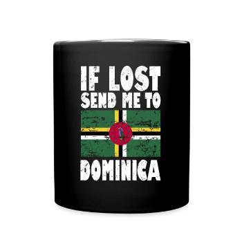Dominica Flag Saying - Full Colour Mug - black - Front