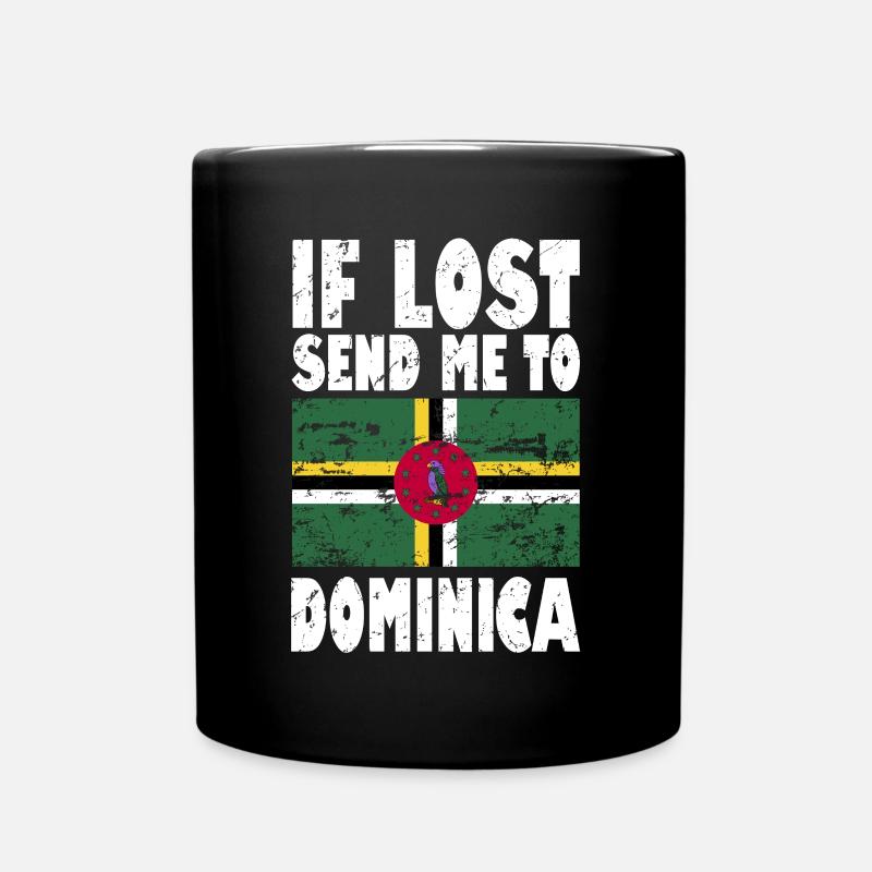 Drapeau de la Dominique - Mug uni - noir